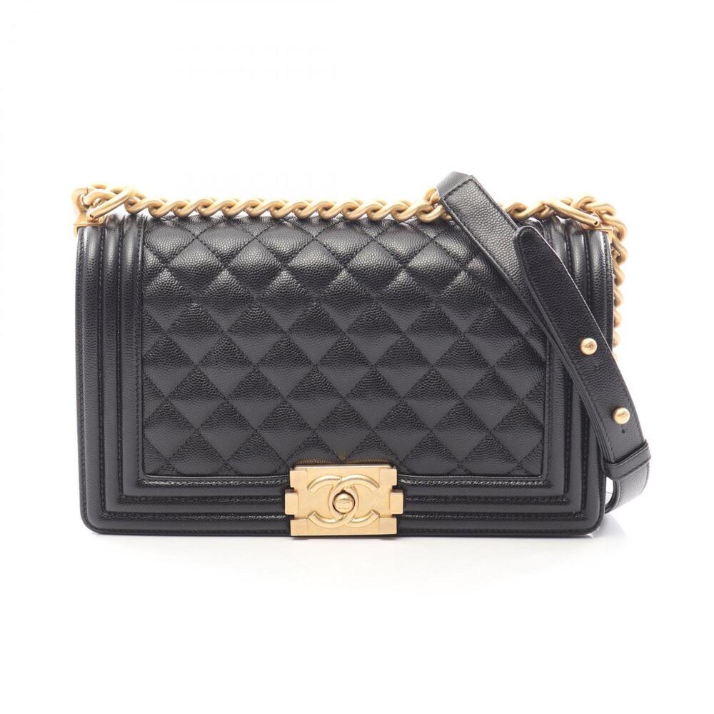 Chanel Boy Shoulder Bag/Handbag, Caviar Leather (Grained Calfskin), Women's, ...